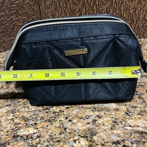 Modella Black Quilted Makeup Bag - Picture 9 of 11